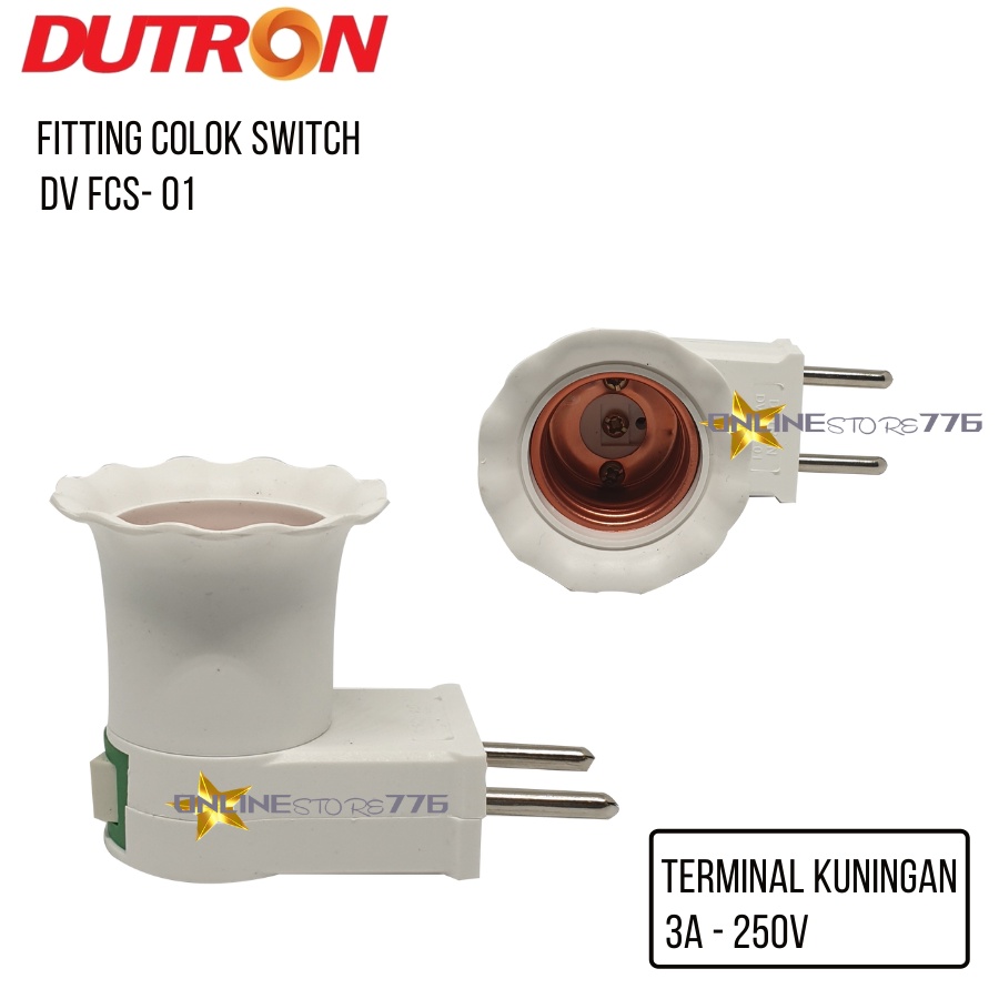 Fitting Bohlam Colok Saklar ON/OFF - Fitting Switch ON OFF E27 DUTRON By PHILIPS