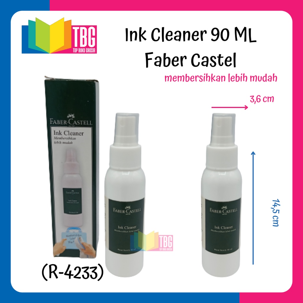 

1 PCS INK CLEANER 90ML 583001 FABER CASTELL (R-4233) - PEMBERSIH TINTA SPIDOL PAPAN TULIS