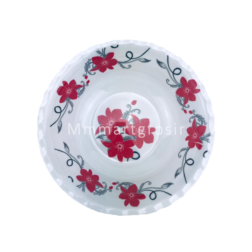 Mangkok Melamine / Mangkok Hugi / Mangkok Motif Bunga / Uk.23cm