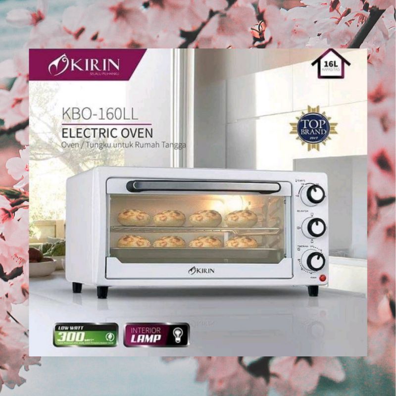 KIRIN Oven 16L KBO 160 LL Low Watt With Lamp KBO 160 LL Free Sarung tangan oven