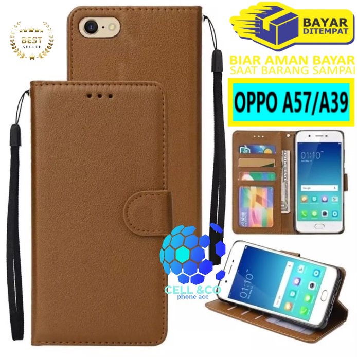 Flip cover OPPO A57 A39 Flip case buka tutup kesing hp casing hp flip case leather wallet