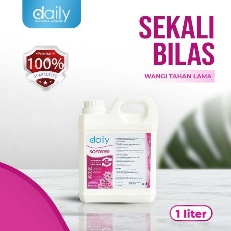 DAILY SOFTENER 2 IN1 PEWANGI DAN PELEMBUT PAKAIAN 1 LITER  / DAILY SOFTENER 2 IN 1 CHERRY BLOSSOM SEKALI BILAS WANGI SOKLIN MOLTO 1X BILAS HARUM LEMBUT SAKURA MURAH