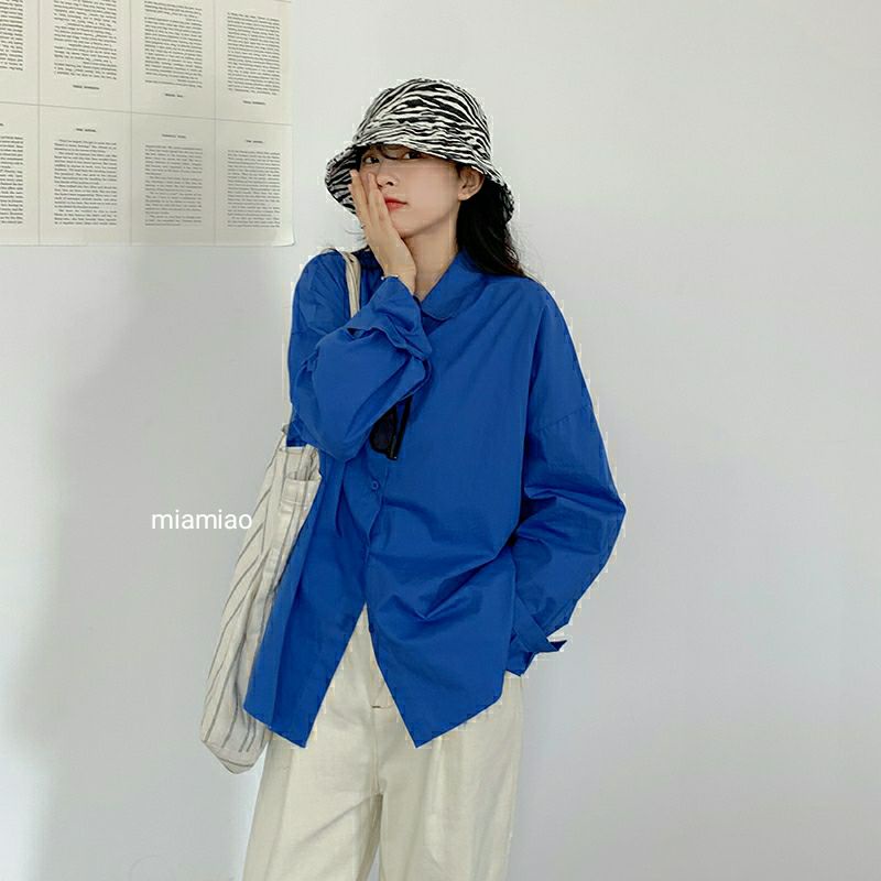 KEMEJA OVERSIZE/Atasan wanita AIRFLOW/KATUN IMPORT/KEMEJA WANITA FASHION