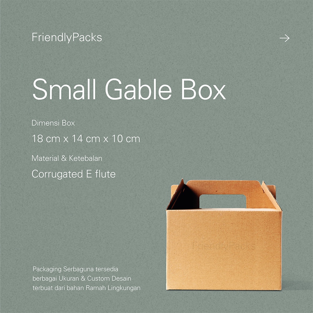 

Gable Box Packaging Corrugated / Kotak Kue / Dus Jinjing