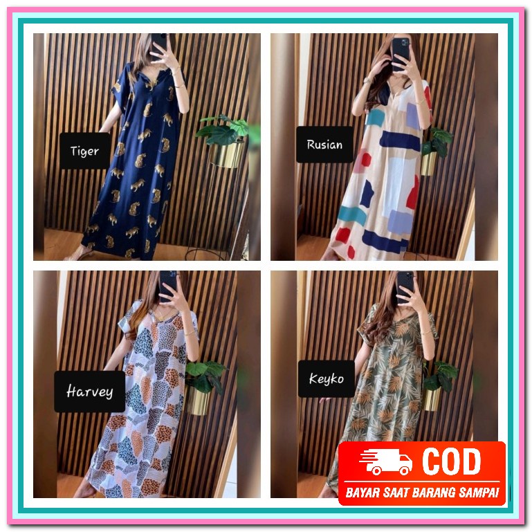 Baju Daster Lowo / Kalong Jumbo Ld 140 Panjang Semata Kaki Lengan EG835 Daster Busui Panjang Kekin