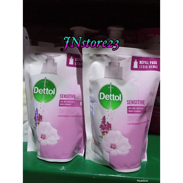 Dettol hand wash sabun cuci tangan 200ml refil sensitive