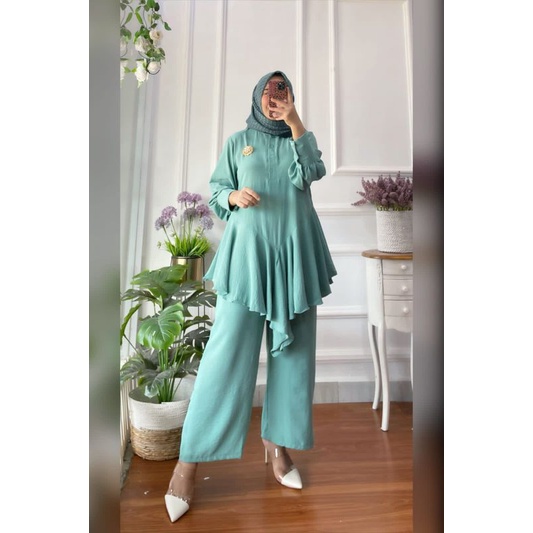 Set amola || pakaian wanita || set celana || terbaru best seller banget