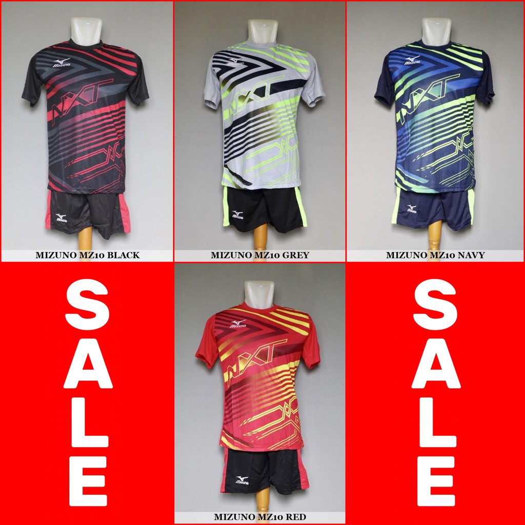 TERBARU MIZUNO FAUNA Baju Kaos Olahraga Jersey Bola Setelan Futsal