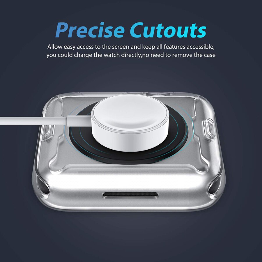 Case Apple Watch Series SE 2022 TPU Full Cover iWatch 40mm 44mm Casing Silicone Waterproof Pelindung Smartwatch