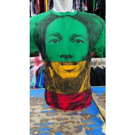 Kaos pria Rasta bob marley full print