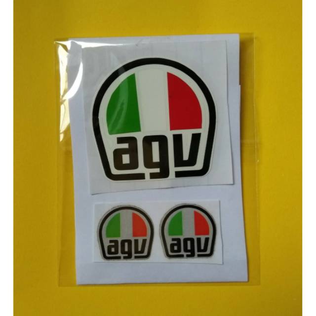 stiker cutting~ stiker logo helm agv stiker agv cutting tumpuk bukan stiker printing awet anti air dan tahan panas