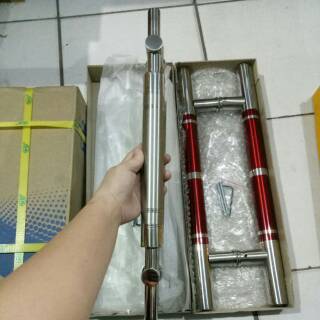 1SET Pull handle  pintu  baut tembus suling bulat  handle  