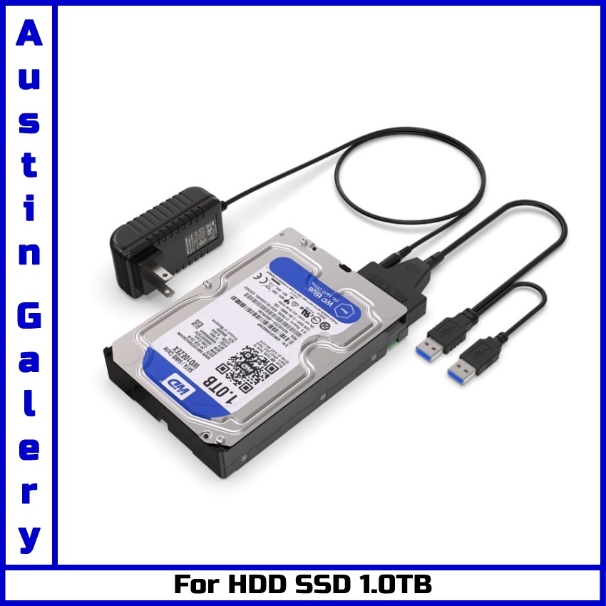 USB 3.0 TO SATA Adapter Hard Disk Drive SSD HDD Untuk PC Laptop Komputer