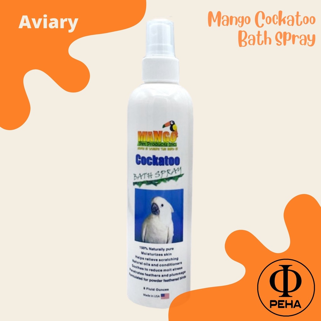 Mango Pet Cockatoo Bath Spray mandi burung kakaktua molucan triton 8oz