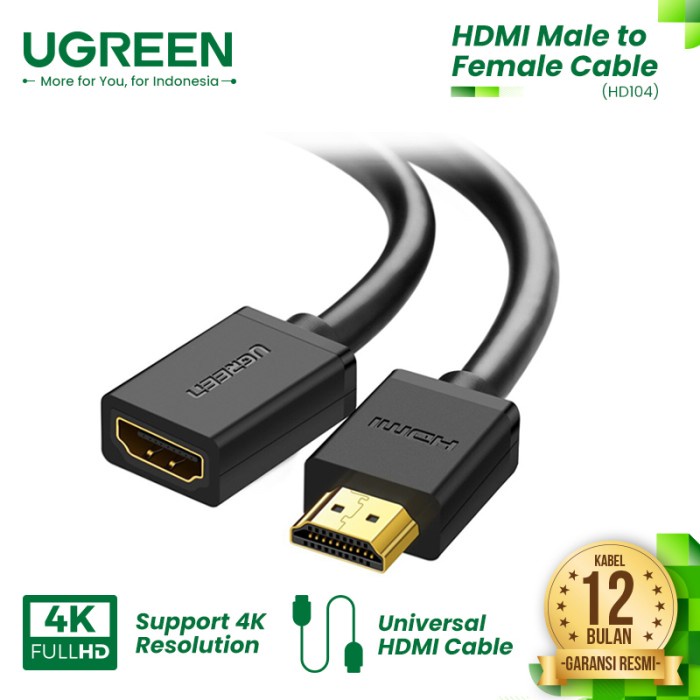 UGREEN HDMI 2.0 Male to Female Extension - HD107