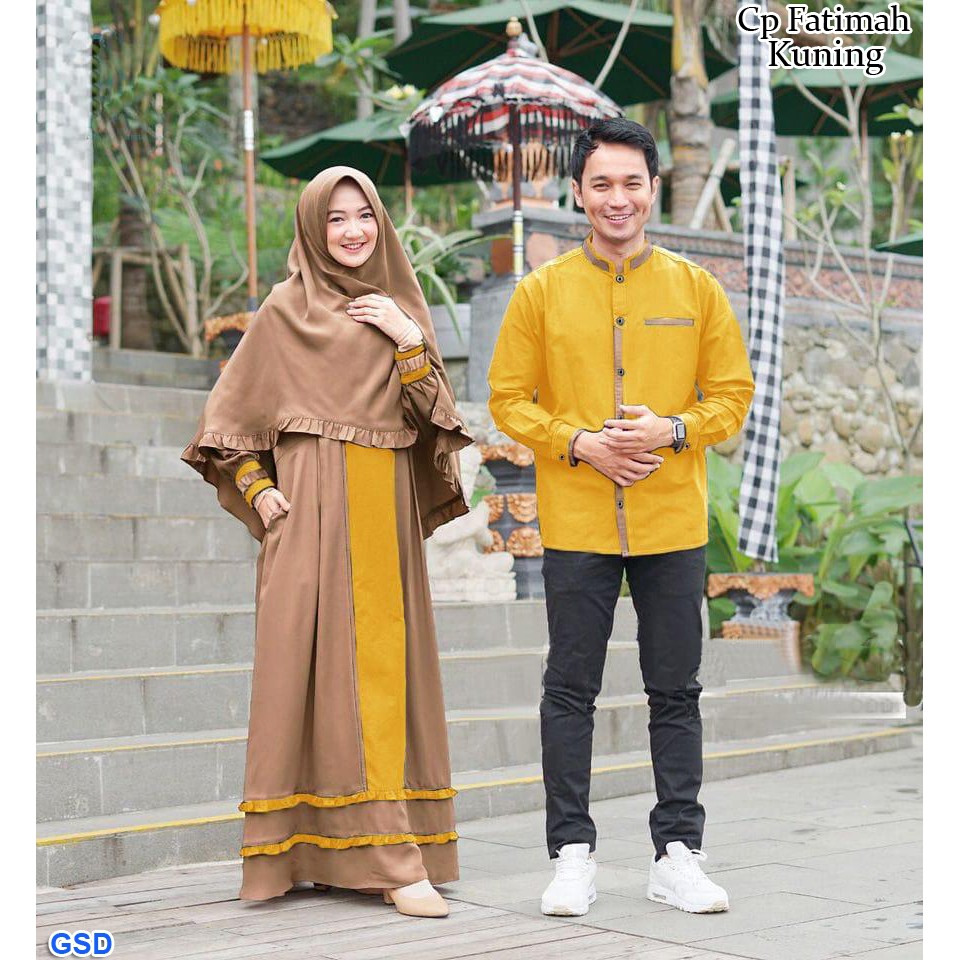 Cp Fatimah/Sarimbit Couple Keluarga/Baju Muslim Pasangan Berikut Hijab/Gamis Modern/Ayah Ibu