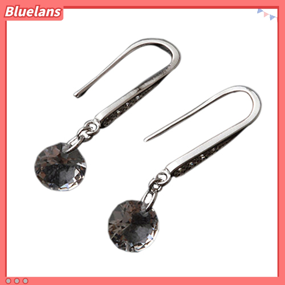 Anting Juntai 925 Sterling Silver Aksen Berlian Imitasi Untuk Wanita