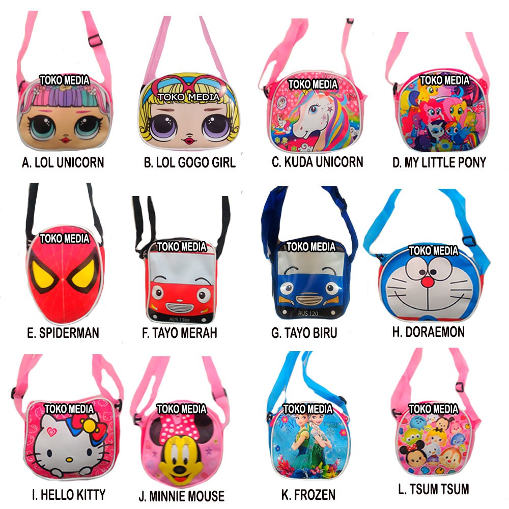 Tas Selempang Koin Anak ukuran KECIL Murmer banyak gambar Tas Selempang Koin Anak ukuran KECIL Murmer banyak gambar