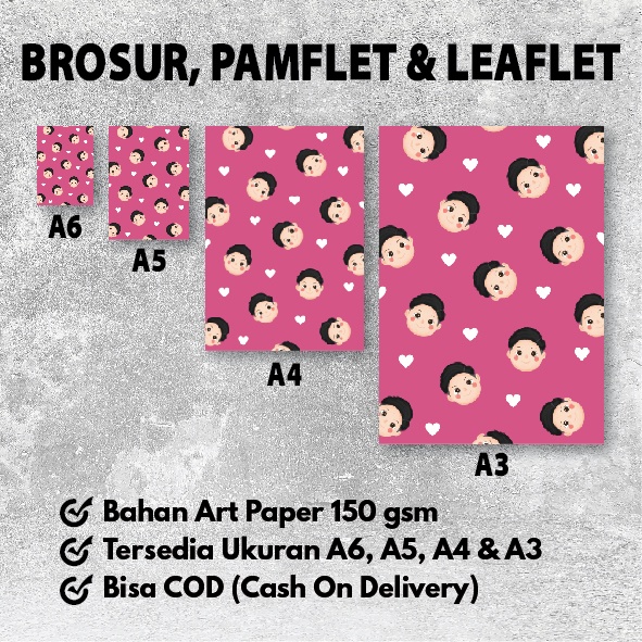 CETAK BROSUR [FREE DESAIN] MURAH A6//A5//A4