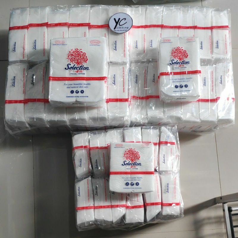 Kapas Wajah Kotak Selection 75g - 50g - 35g facial makeup cotton higienis natural skin care baby puff luka