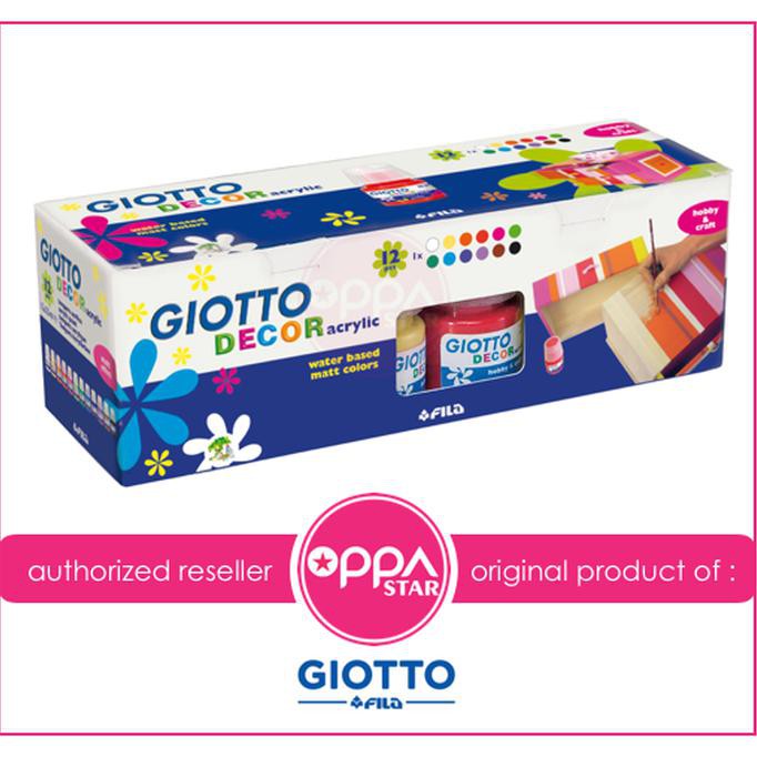

Promo! Cat Akrilik Giotto Decor Acrylic Paint Set 12 Warna 25Ml Murah