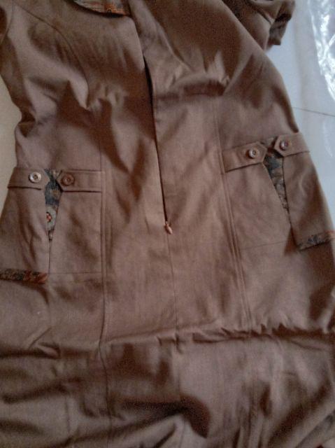 Gamis Kerja Pns/pemda Batik Tua