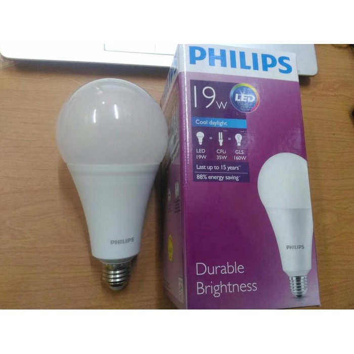 Bohlam Lampu Philips LED 19 Watt 19W Cahaya Putih