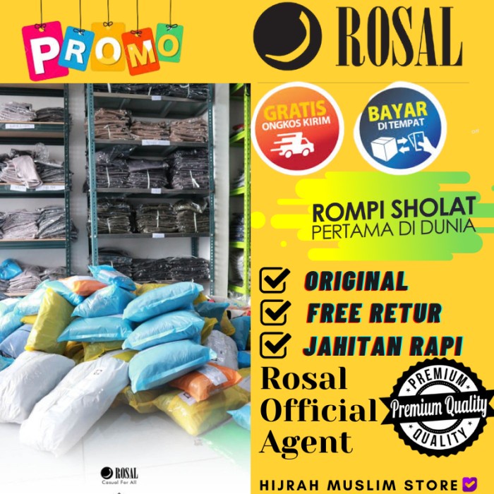 Sholat-Rompi- Baju Muslim Pria Rompi Sholat Shalat Rosal Kaos Oblong L Xl Big Size - M -Rompi-