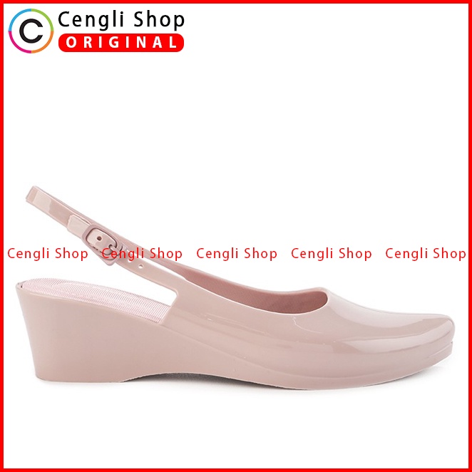 SEPATU SANDAL WEDGES HUSH PUPPIES WANITA ORIGINAL SLINGBACK PINK HW02