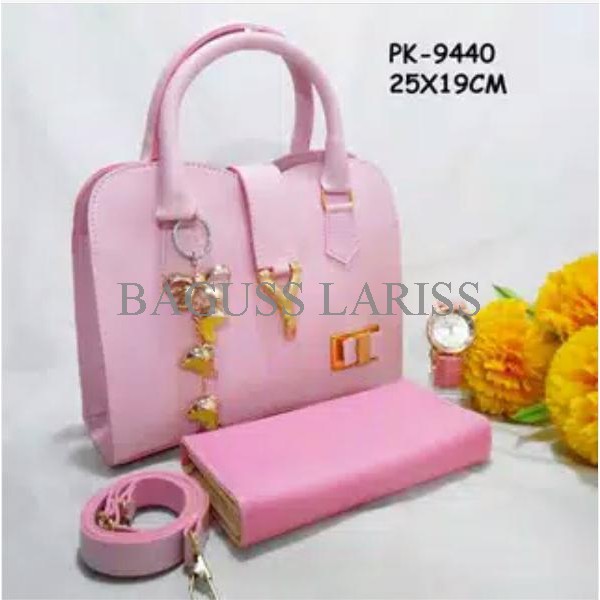 

SET TAS 3 IN 1 PITA PINK Mantapp Lariss