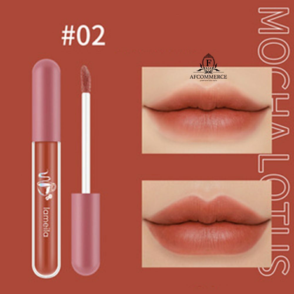 LAMEILA 1041 LIP GLAZE TAHAN AIR SWEATPROOF ANTI LENGKET  6WARNA