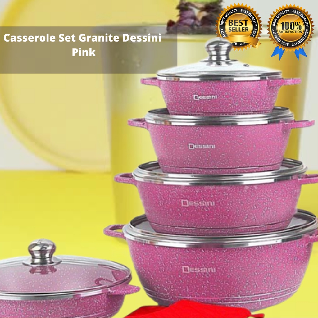 Casserole Granite Dessini panci set original murah Frypan granit ori cookware italy anti lengket cod