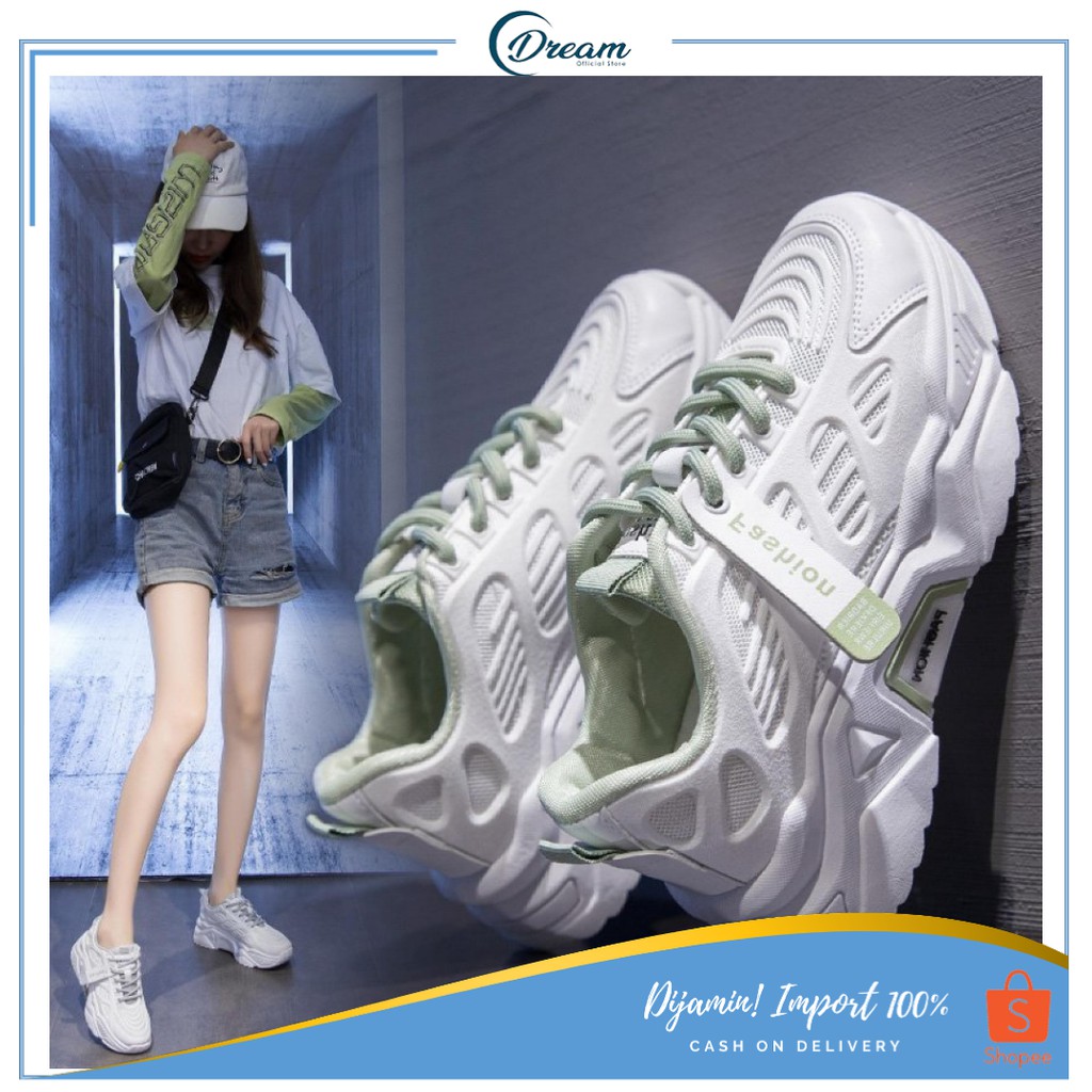 [BIG SALE] 103 Sepatu Wanita Sneakers Korea Import Casual Shoes Putih New