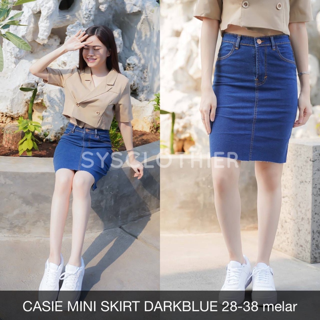 ROK JEANS WANITA CASIE MINI SKIRT-SYS CLOTHIER