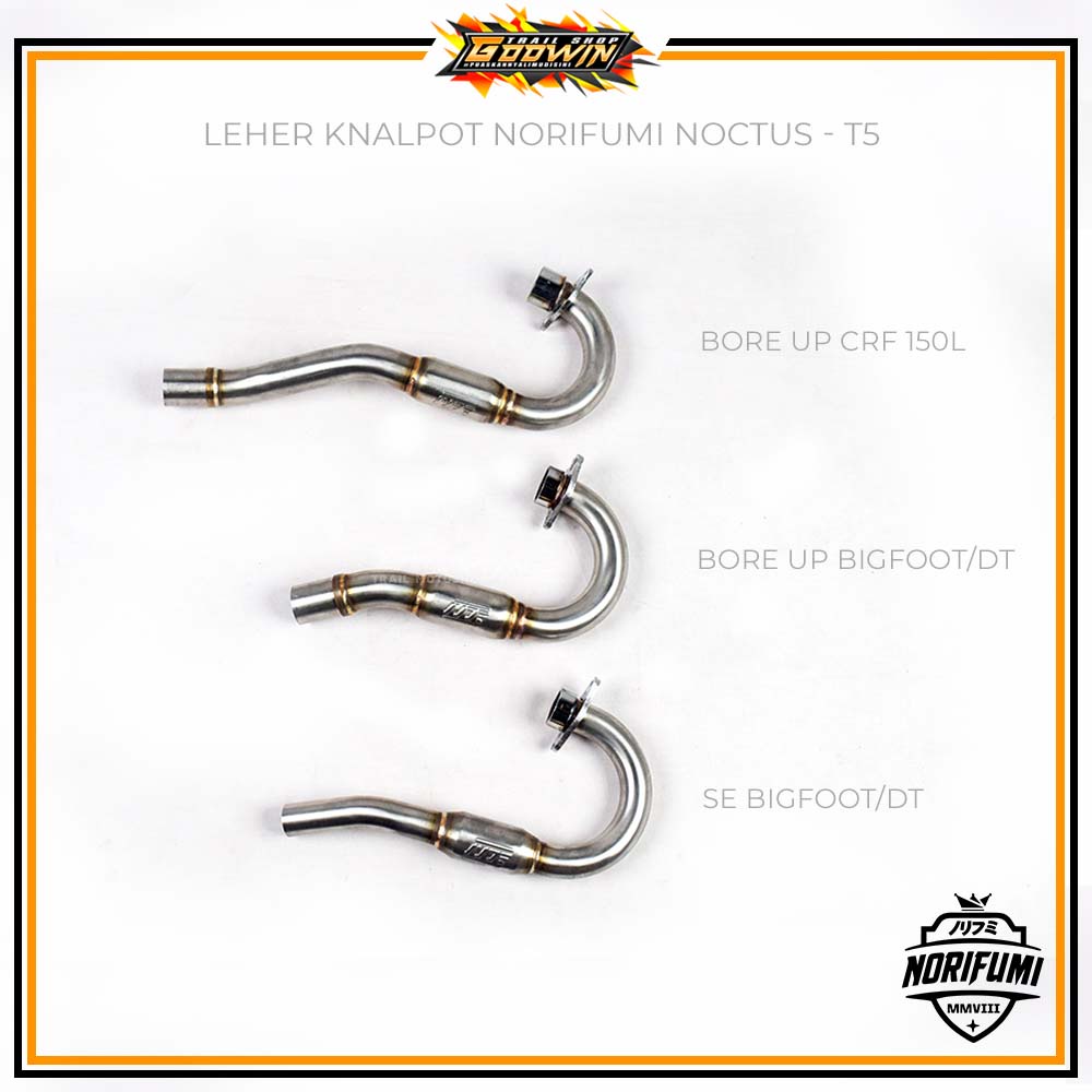 Knalpot Kenalpot Muffler NOCTUS T5 ORIGINAL NORIFUMI STAINLESS / BORE UP CRF 150L KLX BIGFOOT DT NEW WR 155