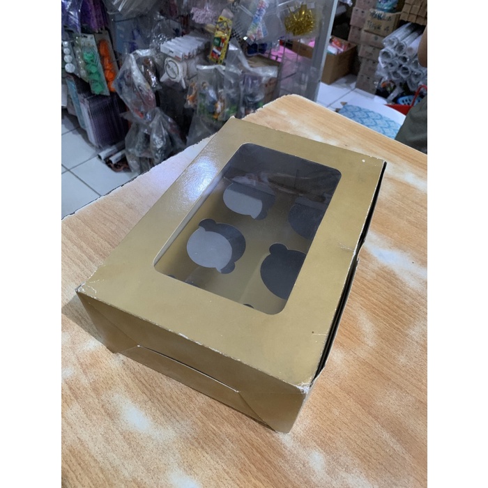 

Dus cupcake gold isi 6 / box kue muffin
