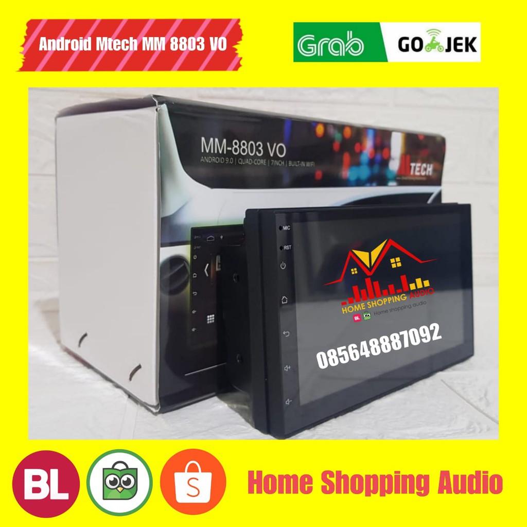 HEAD UNIT ANDROID DOUBLE DIN TV MOBIL MTECH M TECH MM-8803 MM 8803 VO Top