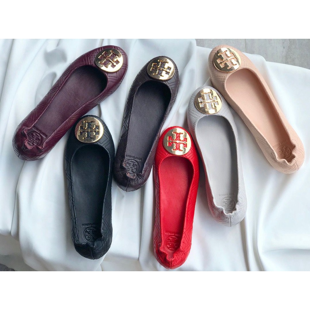 TB Quilted Ballet Flat Shoes Motif 50736