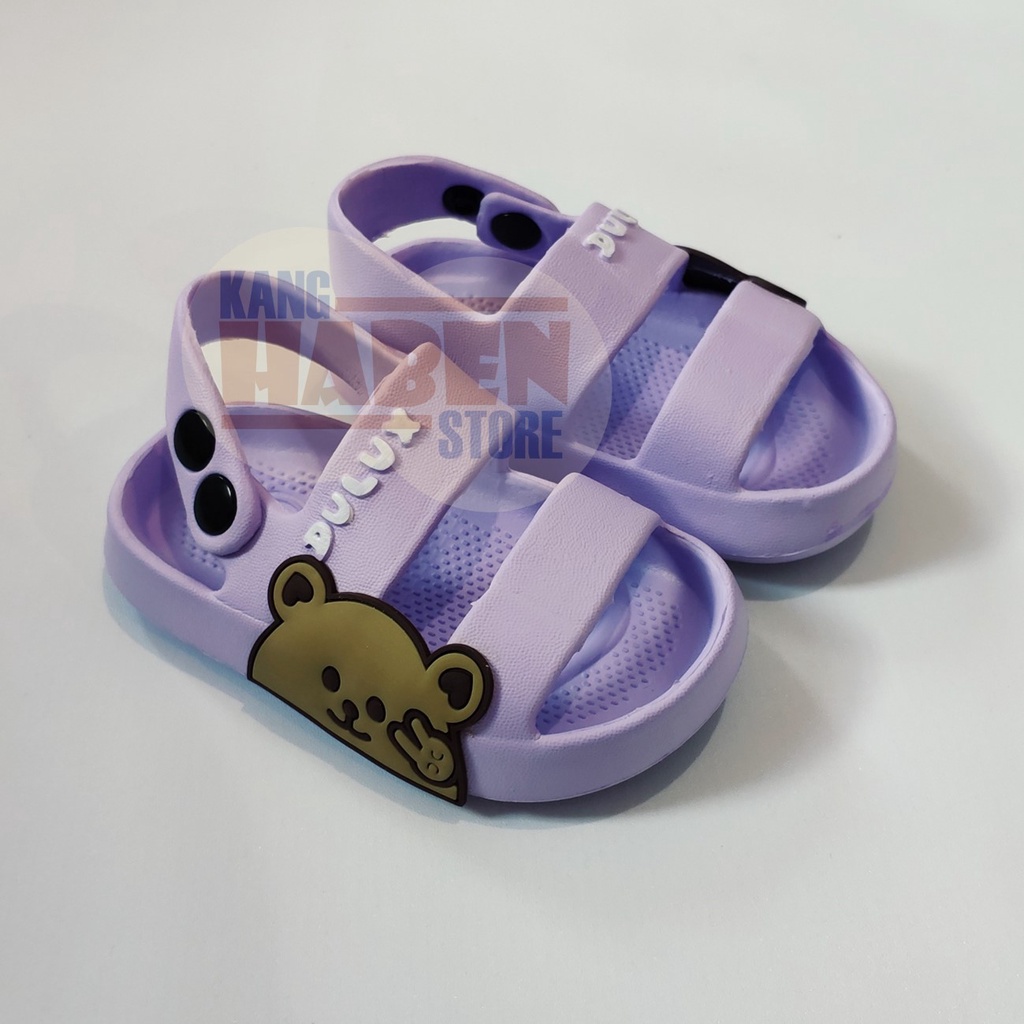 Habenkids Sandal Anak Bayi Cowok Cewek Karakter Beruang Sendal Tali Belakang 391EBN