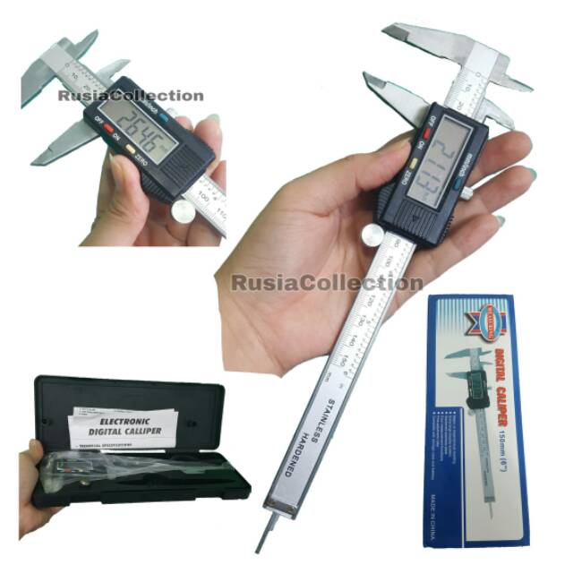 Jangka Sketmat LCD Digital ORI/ Jangka Sorong 6&quot; inch 150mm / Vermier Caliper