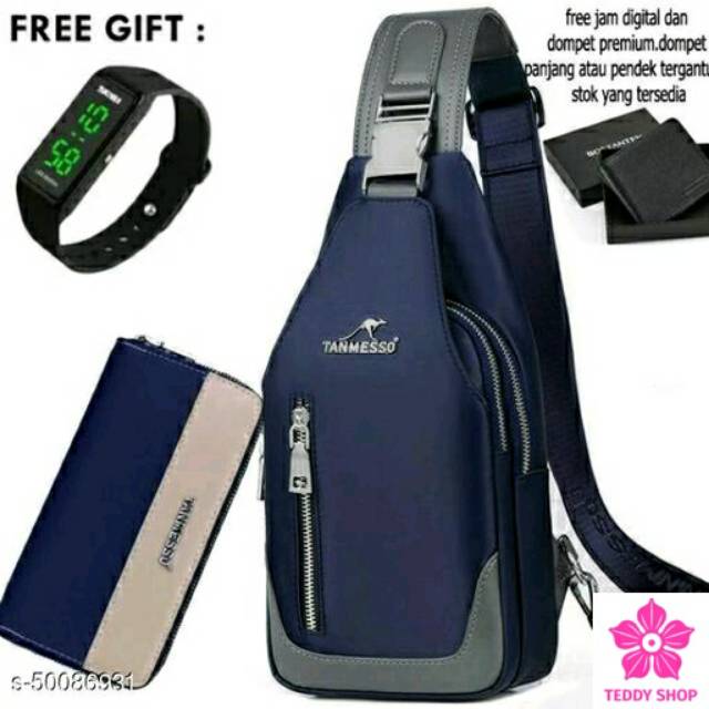 TAS SLEMPANG PRIA FREE DOMPET