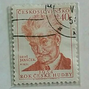 

(AD) Perangko Cekoslowakia 1954 Year of Czech Music - Leoš Janáček (1854-1928), composer 40h Used