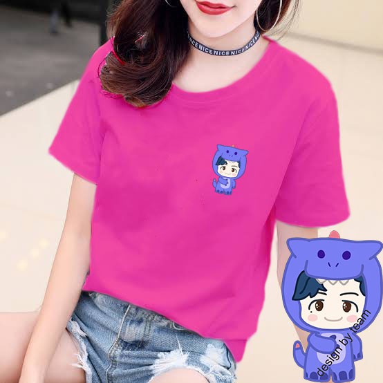 YOURSTYLE1119 - KAOS KARAKTER VIOLET REX DINO BAJU KAOS WANITA DISTRO UNISEX OVERSIZE JUMBO KEKINIAN