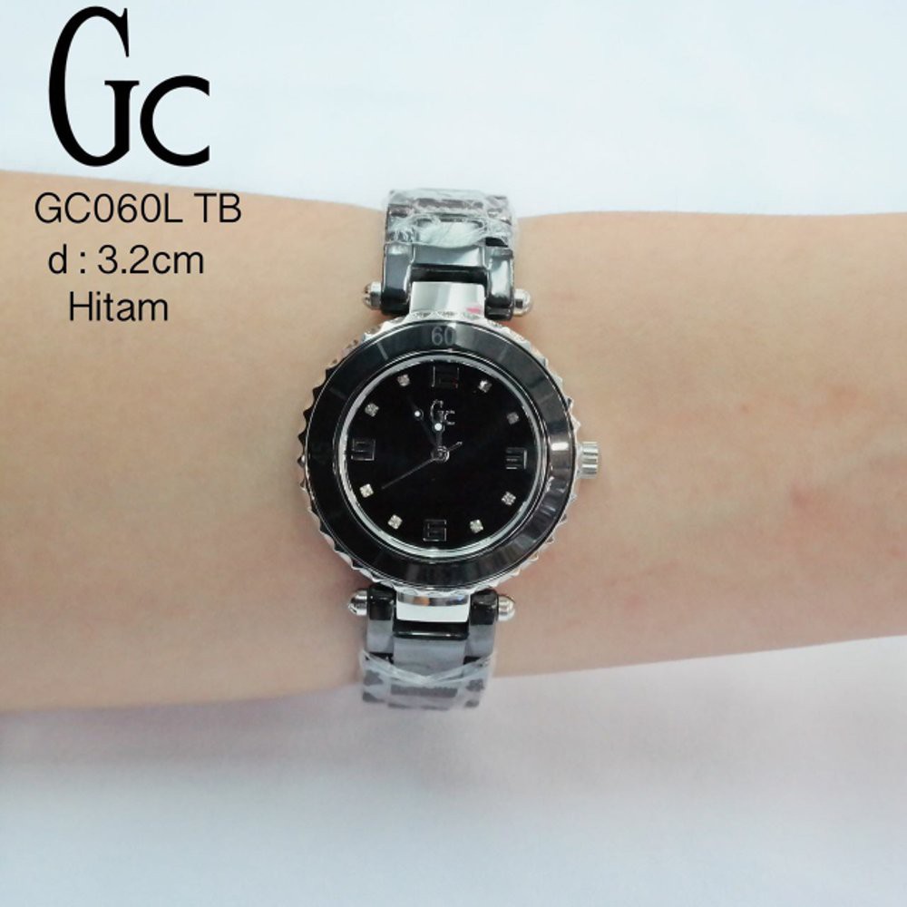 Jam Tangan Wanita Guess Collection GC Full Ceramic Black - Keramik Hitam (hargajam)