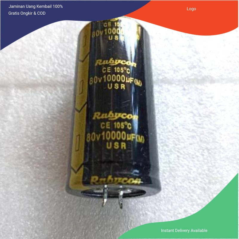 Elco Rubycon Hitam  Asli  Original 80v/10.000uf