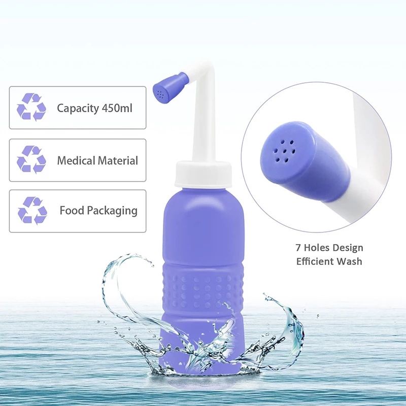 Bidet Portable Semprotan Cebok Toilet Pencet Travel Sprayer Botol untuk Bilas Kencing Wanita