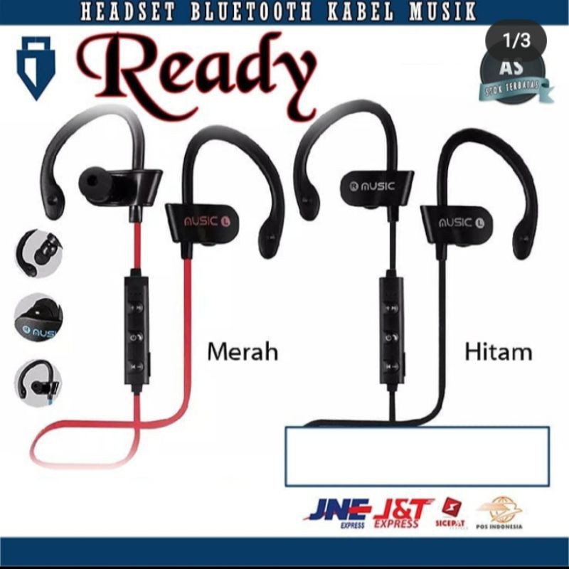 Headset Bluetooth Wireless Kiri Kanan Musik RT558 Joging Gowes Sport I Bisa Musik dan telponan I Ada Pengait Sehingga Tidak Mudah jatuh Saat digunakan Bersepeda atau Berlari I Bisa jadi kalung Jika Sedang Tidak digunakan dan Simpan dii Leher Saja