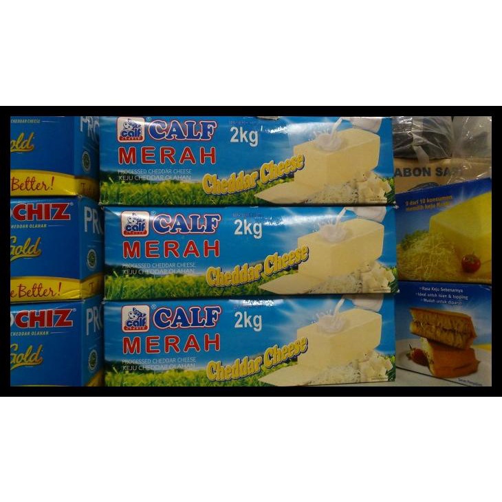 

KEJU CHEDDAR CALF MERAH SEKELAS PROCHIZ GOLD 2 KG KODE 980