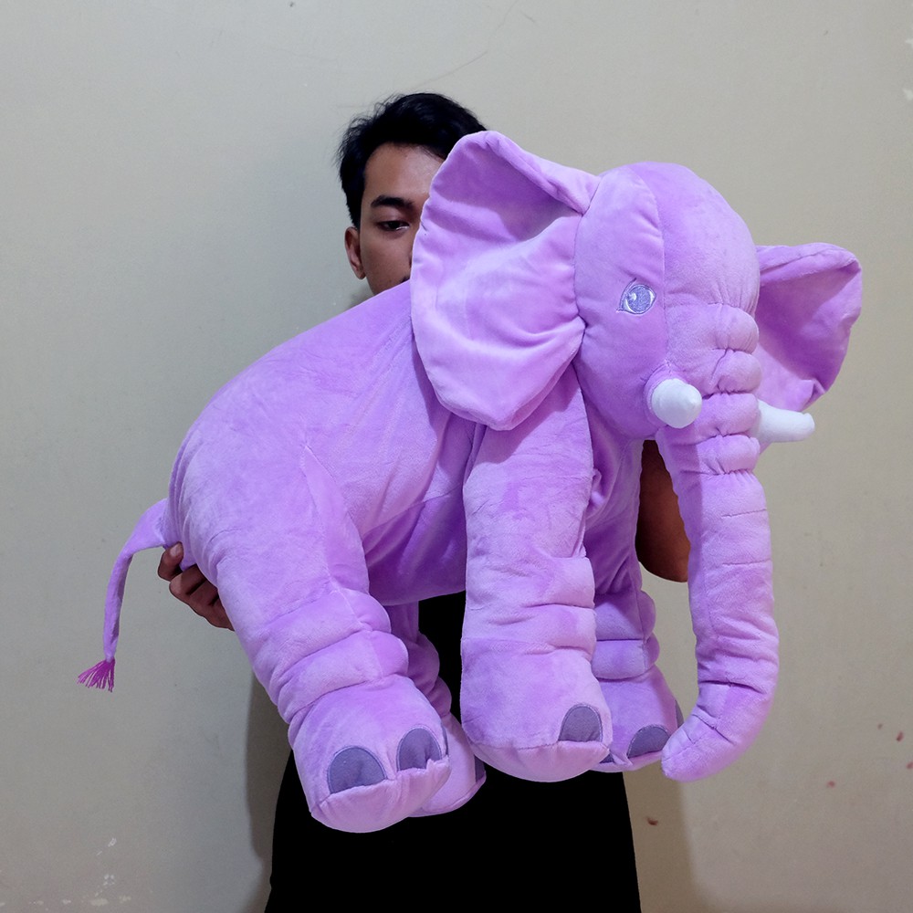 gajah big besar 70cm Boneka Elephant Doll Boneka bantal bayi mobil punggung jattestor taman safari