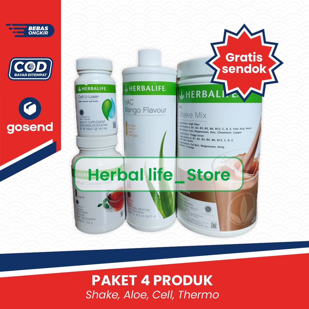 herballife paket-4 produk herbalife-herbalife shake original